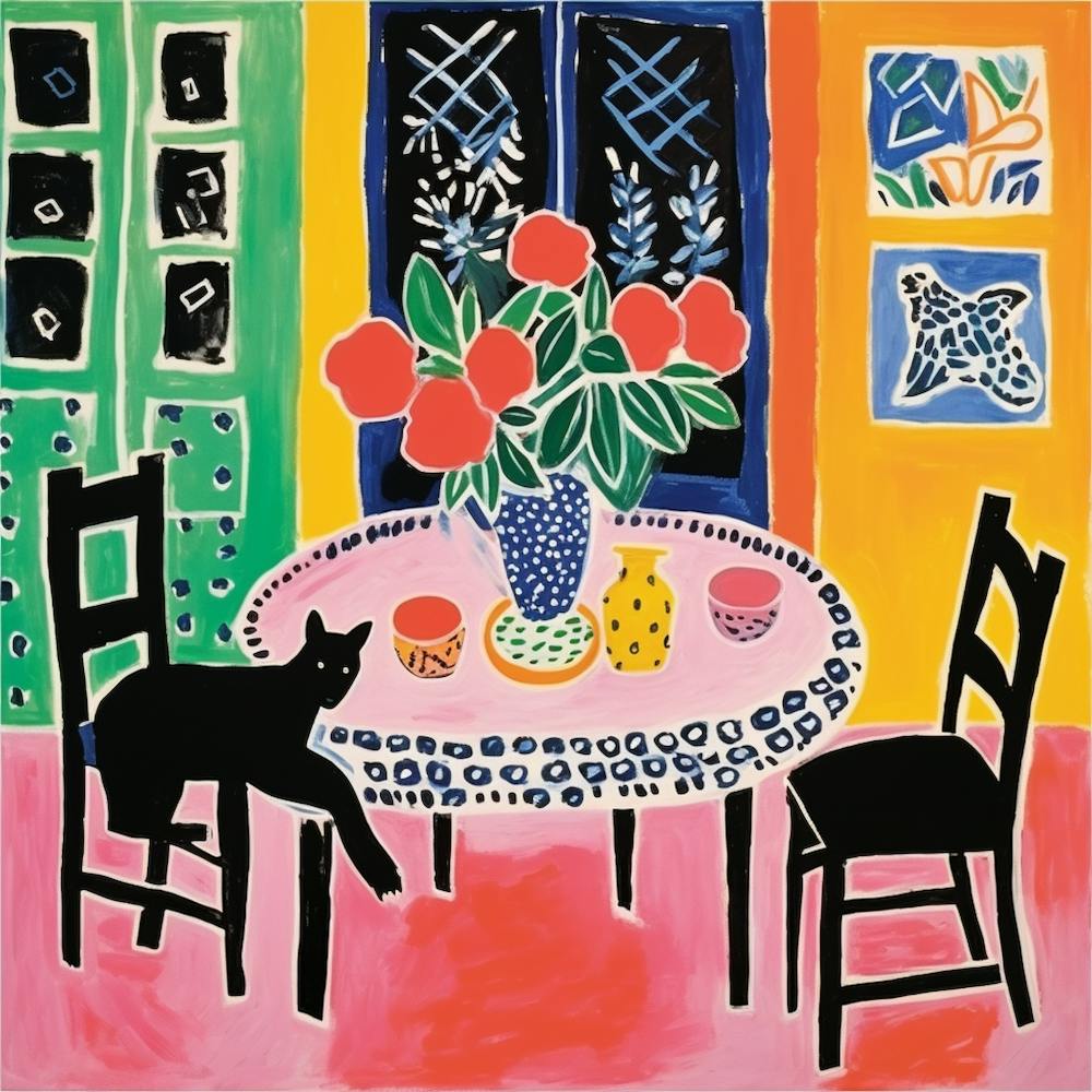 Cat At The Table 8