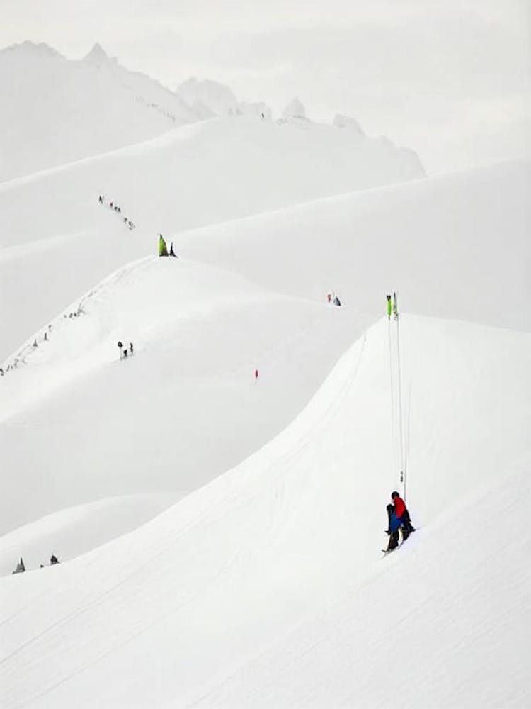 Adelboden, Switzerland Minimal Skiing Poster