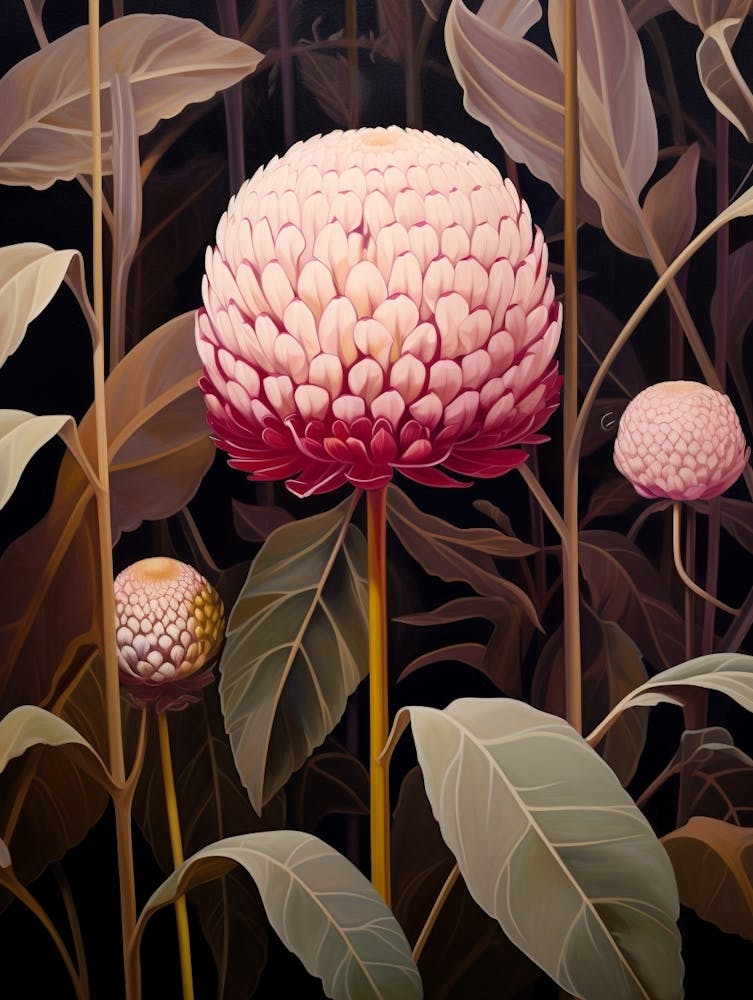 Flower Illustration Globe Amaranth 2