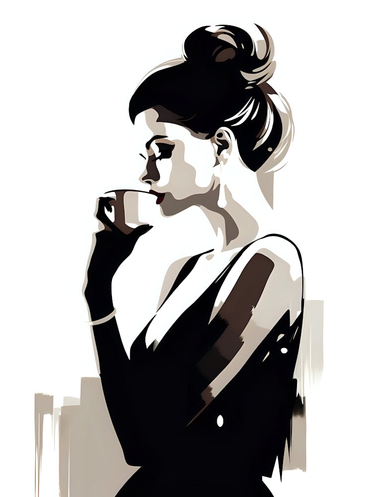 Frau trinkt Kaffee