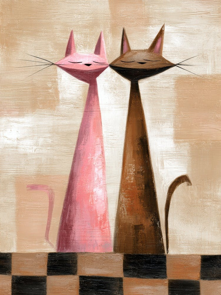 Two Cats Canvas Art 1