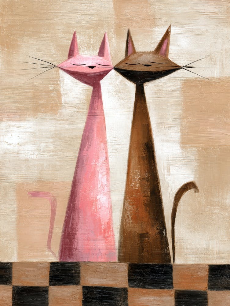 Two Cats Canvas Art 1