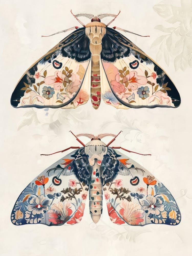 Shimmering Butterflies William Morris Style 6