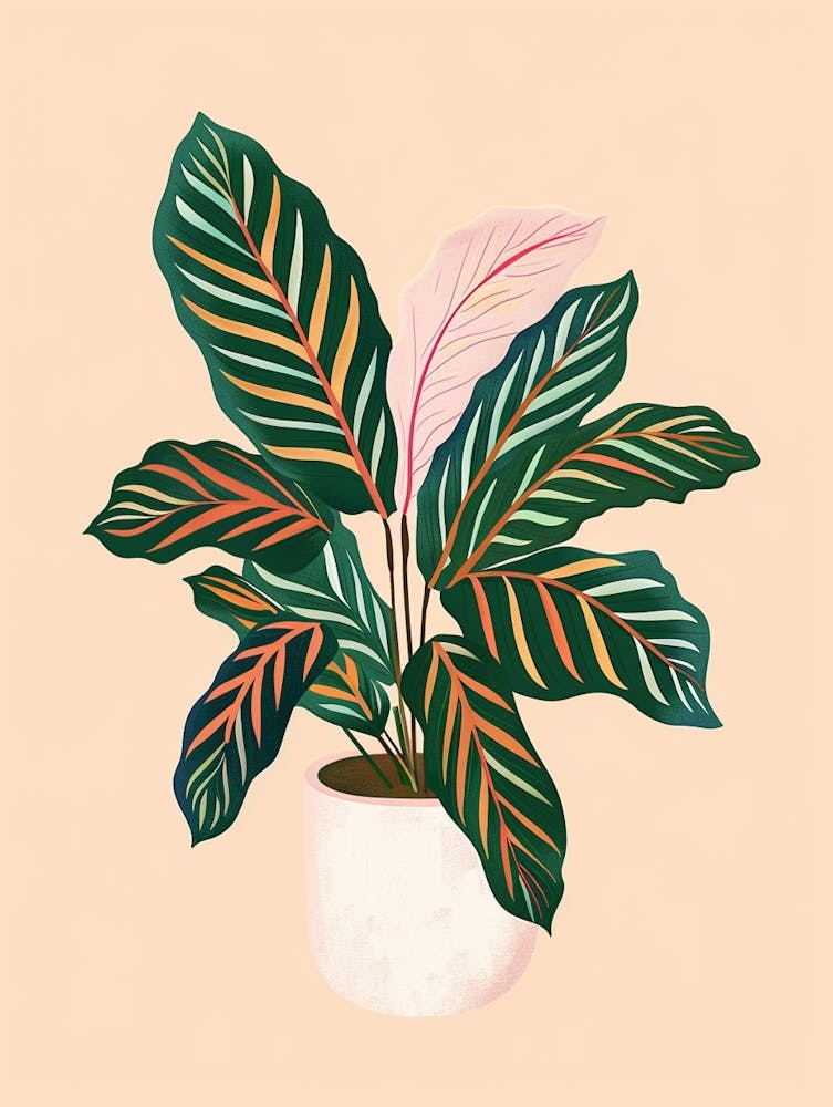 Calathea Plant Minimalist Illustration 7