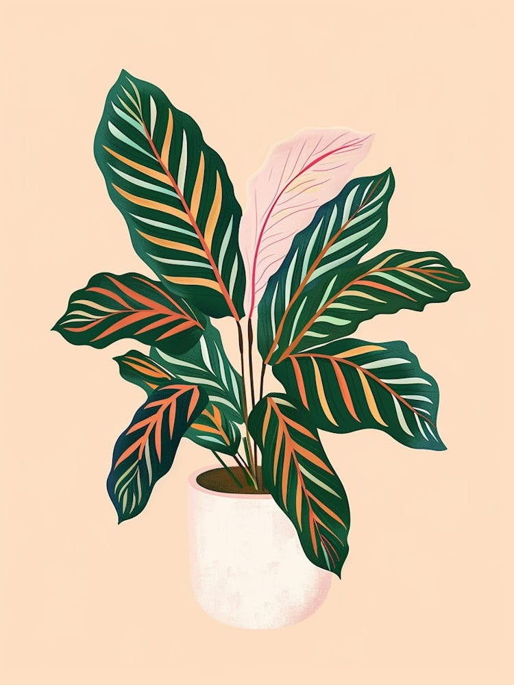 Calathea Plant Minimalist Illustration 7