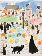 The Food Market In Paris 1 Illustration