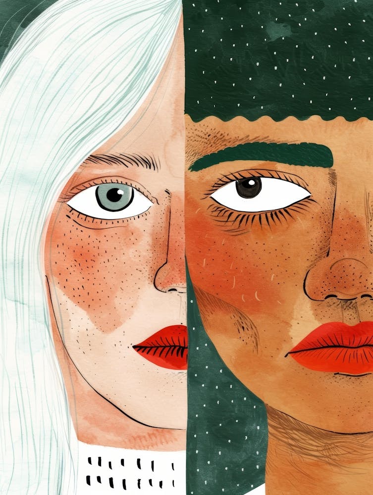 Illustration Of Two Women