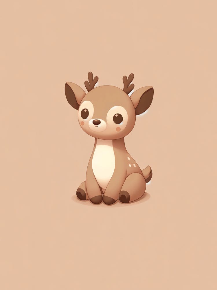 Cute Deer New Baby Baby Shower Gift Print