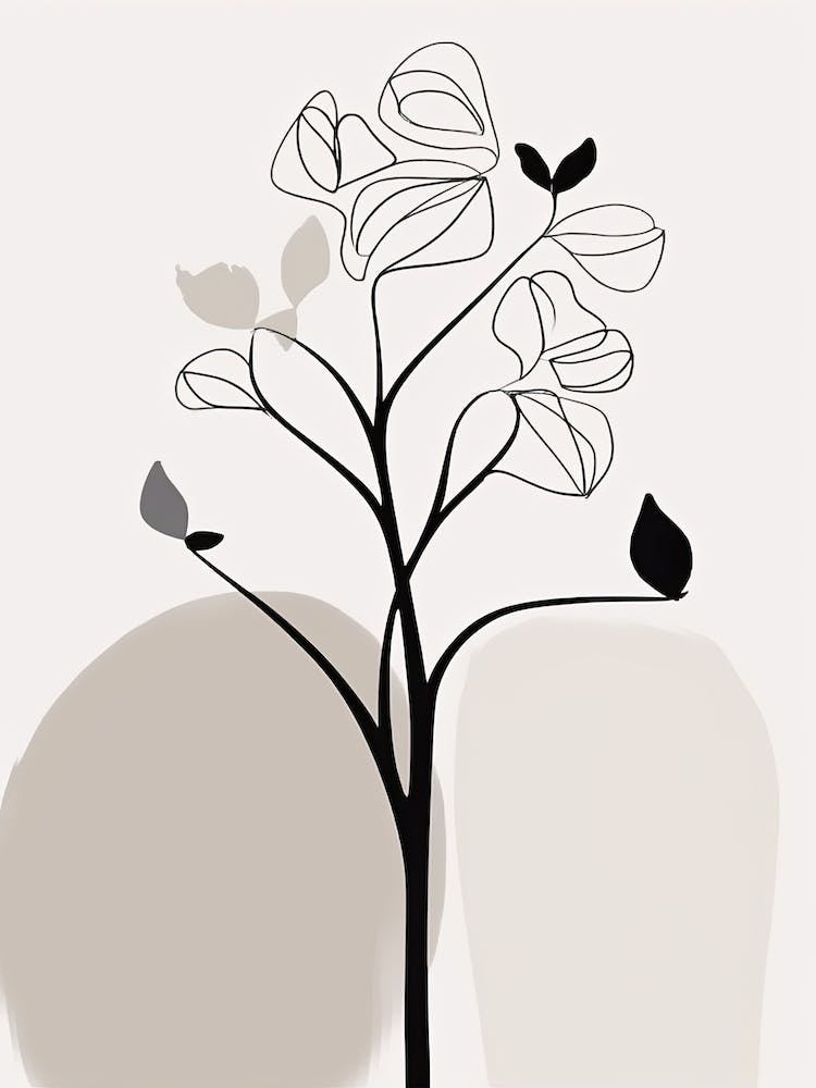 Tree Line Art Abstract 4