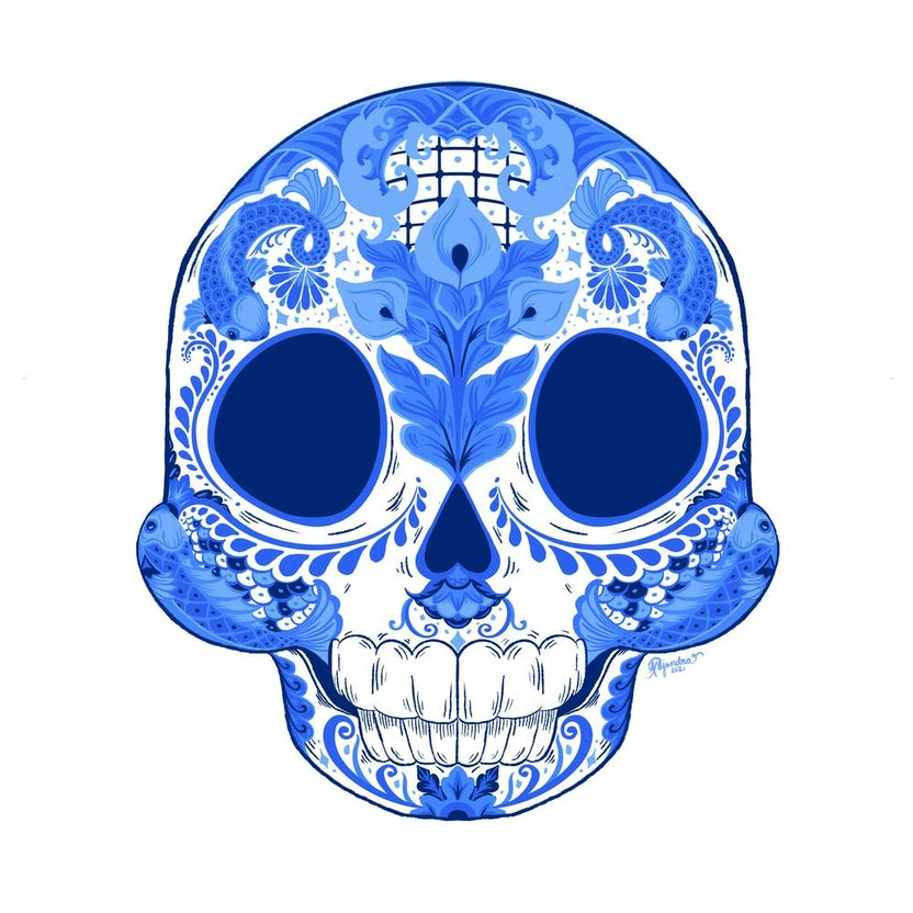 Wild Waves Skull Square