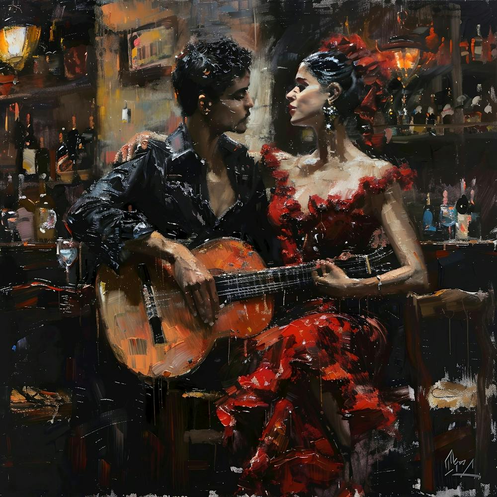 Duet in Crimson: Prelude to a Dance.