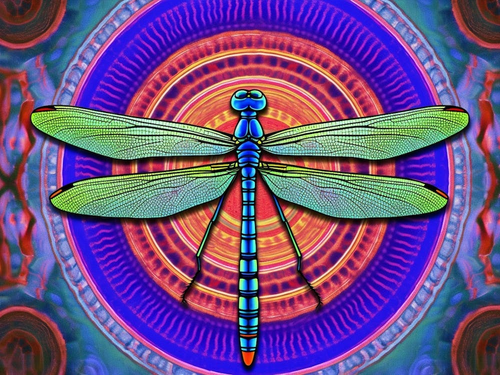 Dragonfly Eastern Pondhawk Colourful 4