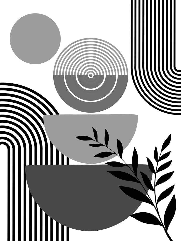 Abstract Black And White Design