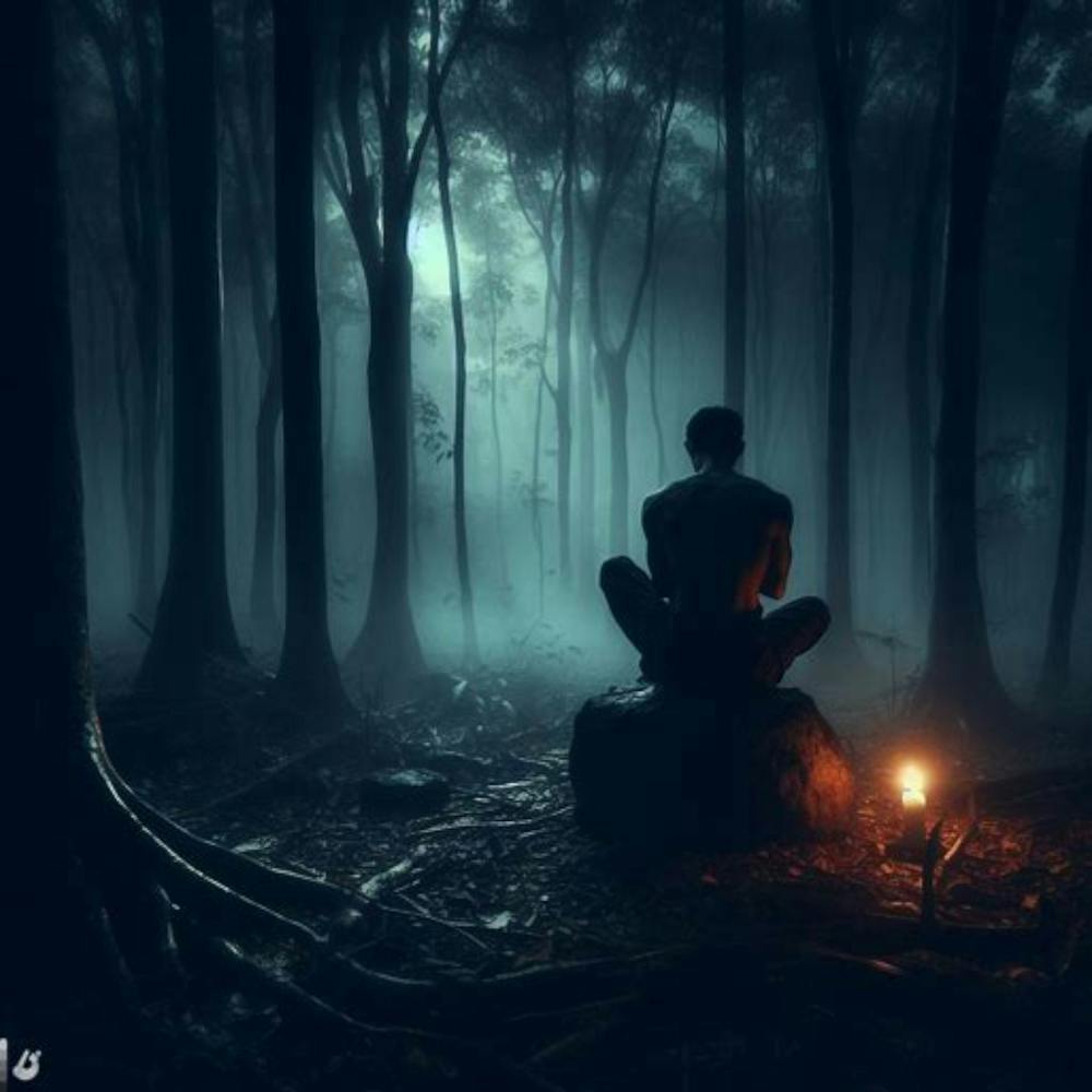 Meditating In The Forest