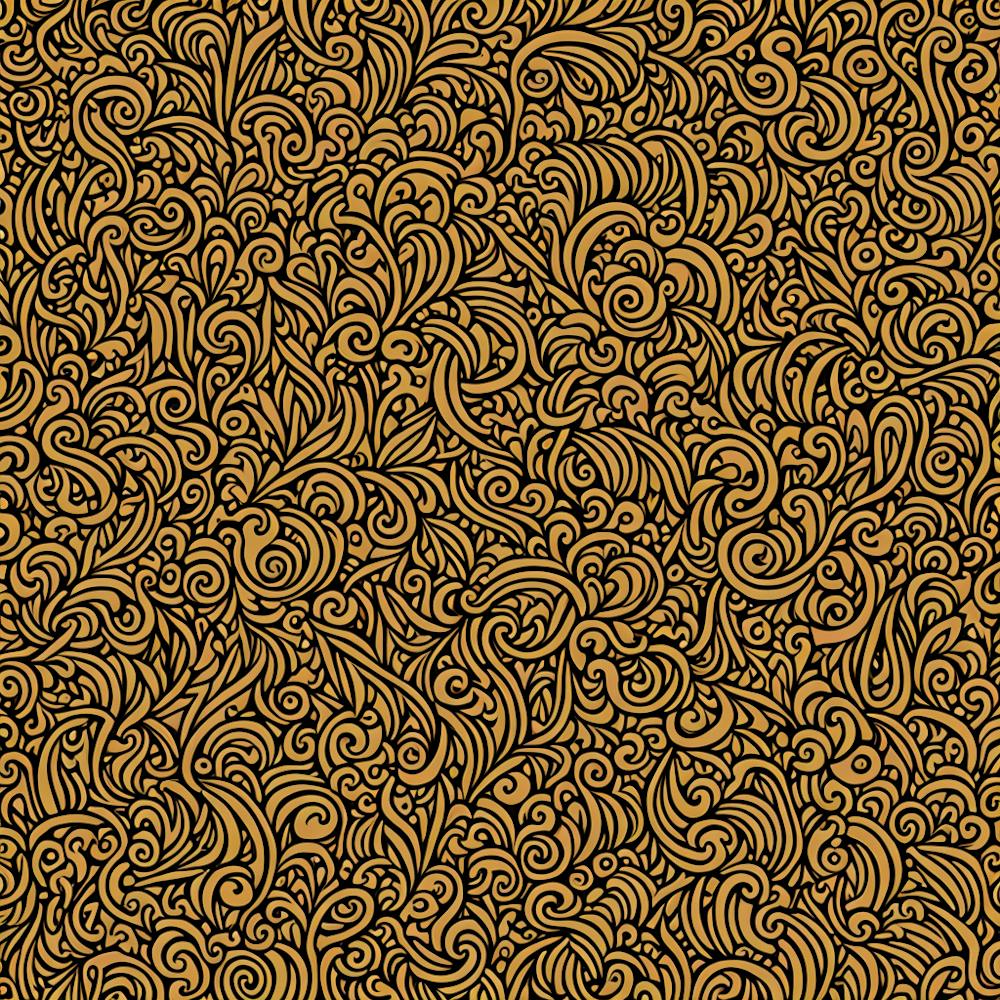 Gold Paisley Pattern, A Seamless Pattern, Flat Art, 179