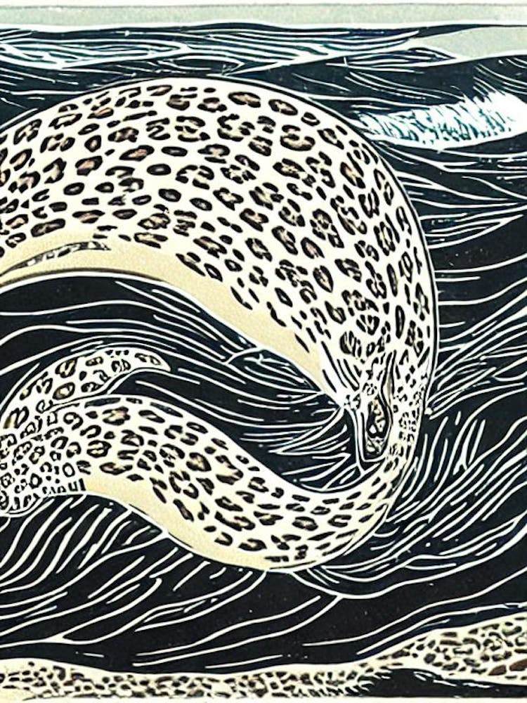 Leopard Seal II Linocut