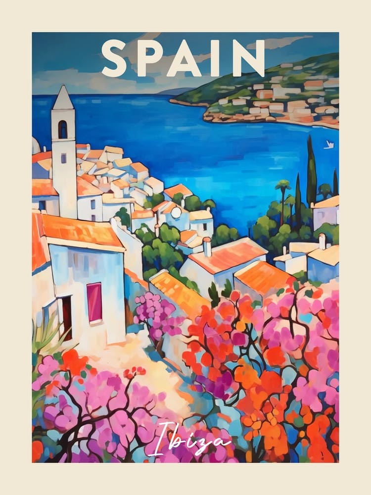 Ibiza Spain 6 Fauvist Painting  Travel Poster