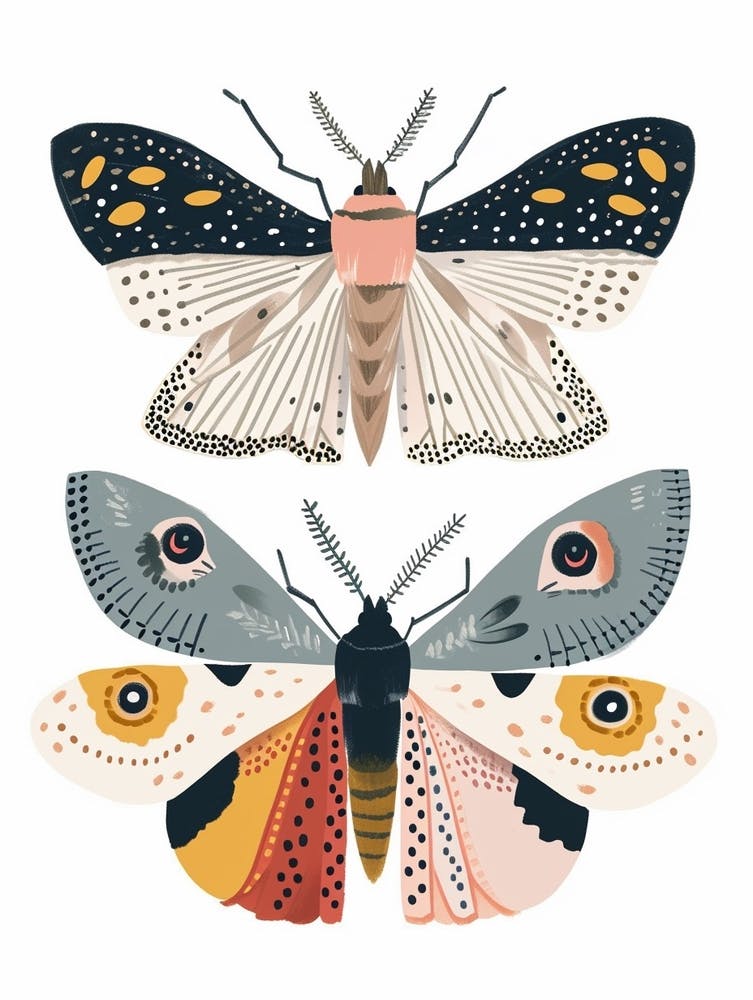Colourful Insect Illustration Moth 26