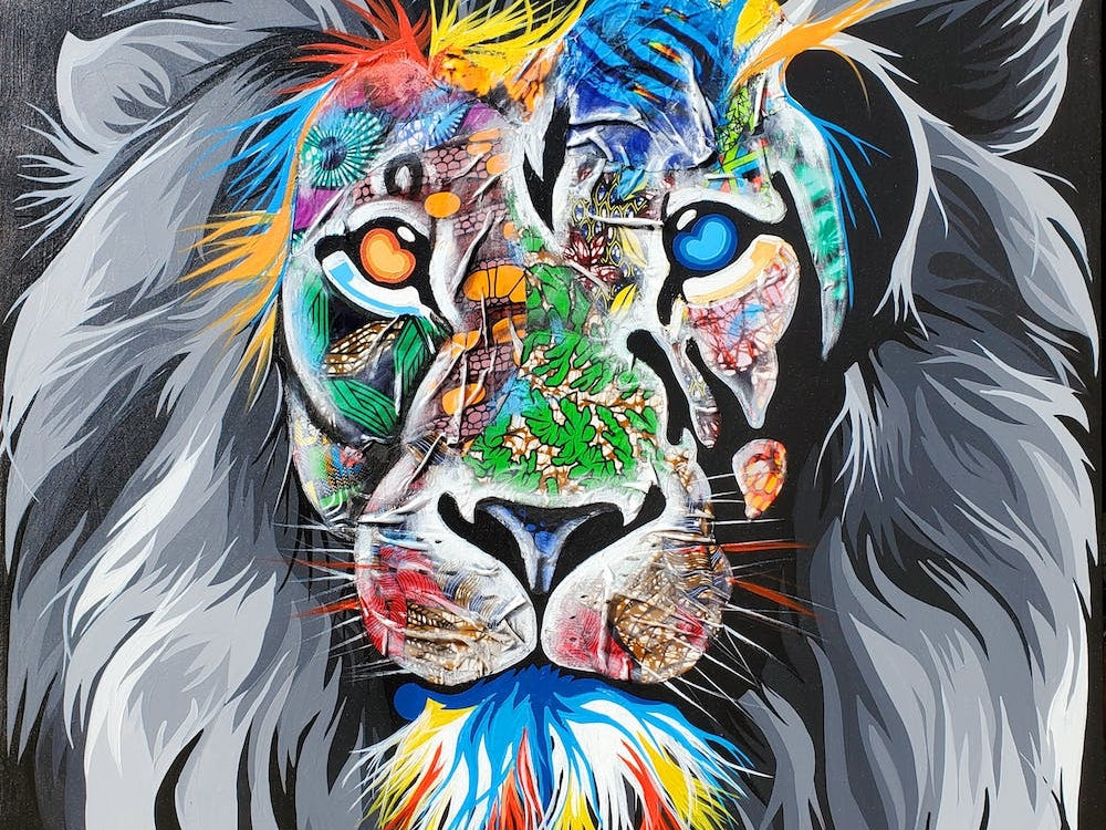Lionking face artwork 