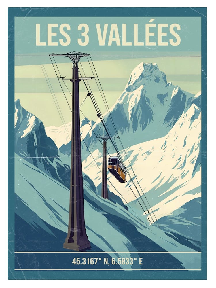 Les 3 Vallées Ski Resort Print