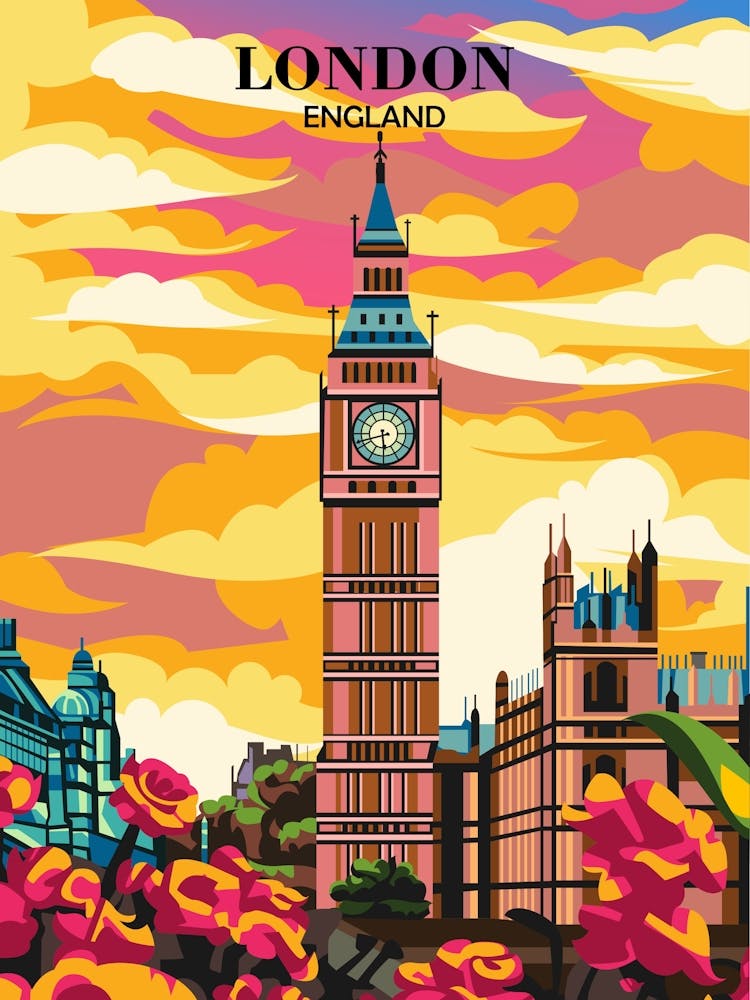 Travel Poster London England