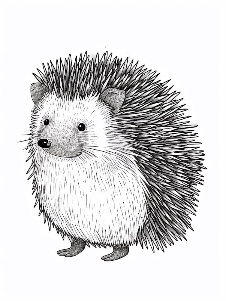 B&W Hedgehog 2