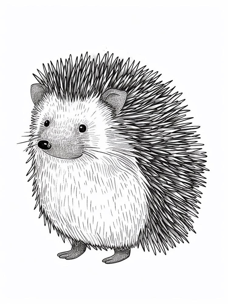 B&W Hedgehog 2