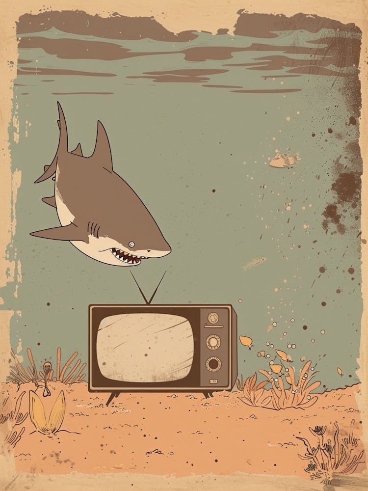 Shark & A Tv Muted Pastels 1