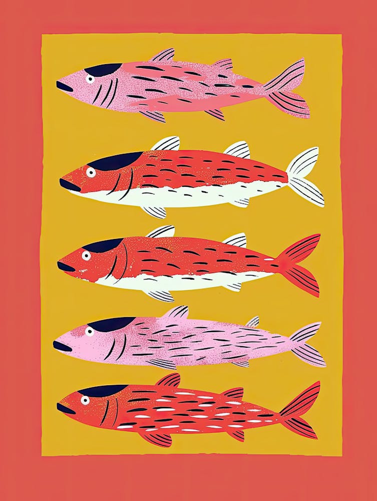 Das mutige Schwarmfisch-Plakat