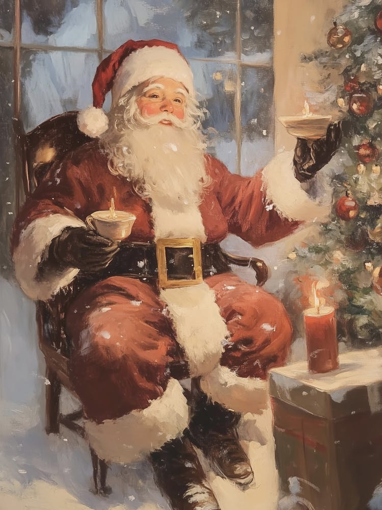 Santa Clause In Living Room