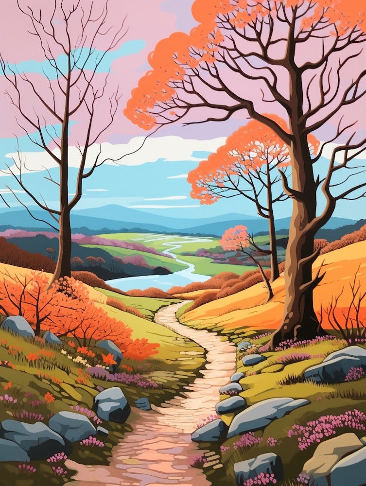 The Speyside Way Scotland Hike Illustration