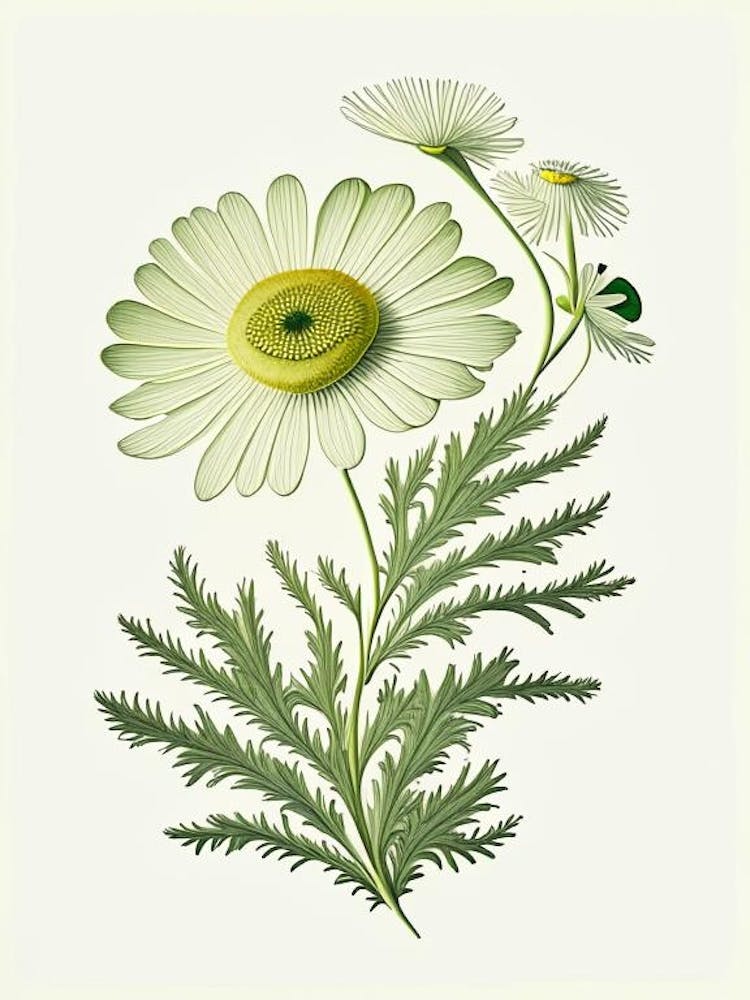 Chamomile Leaf Vintage Botanical