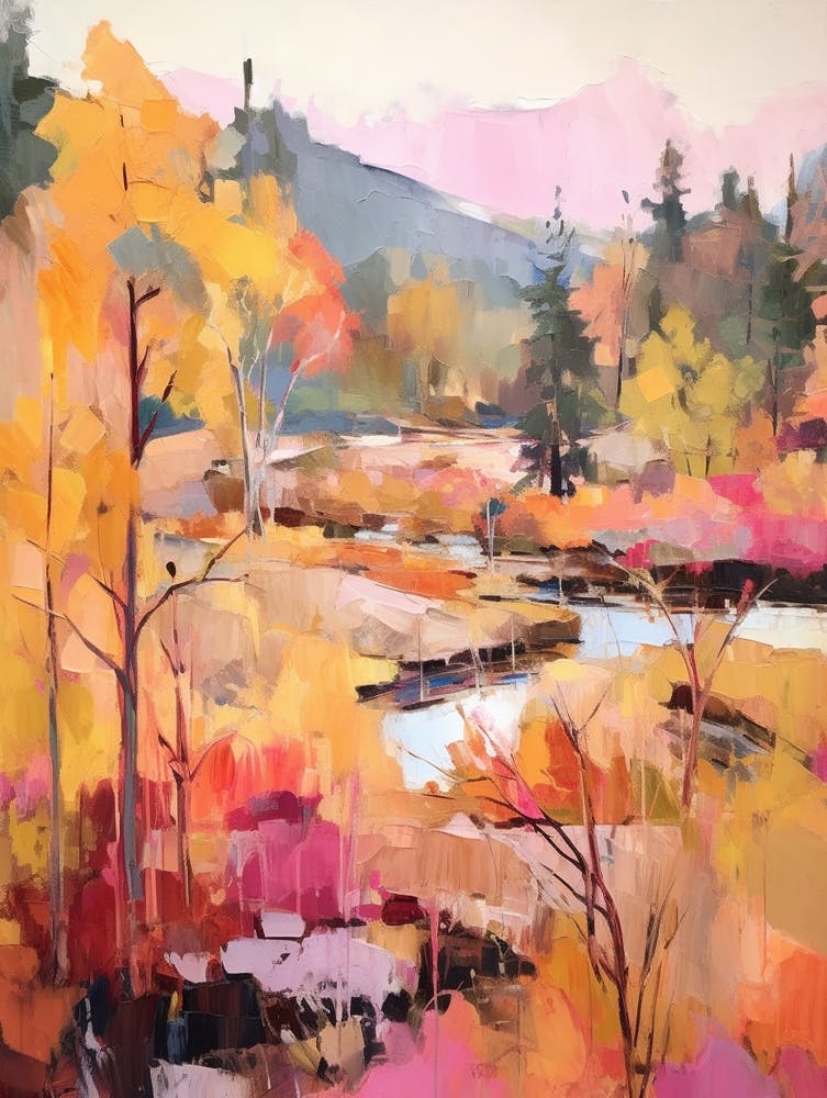 Autumn Gardens Painting Lotusland Usa 4