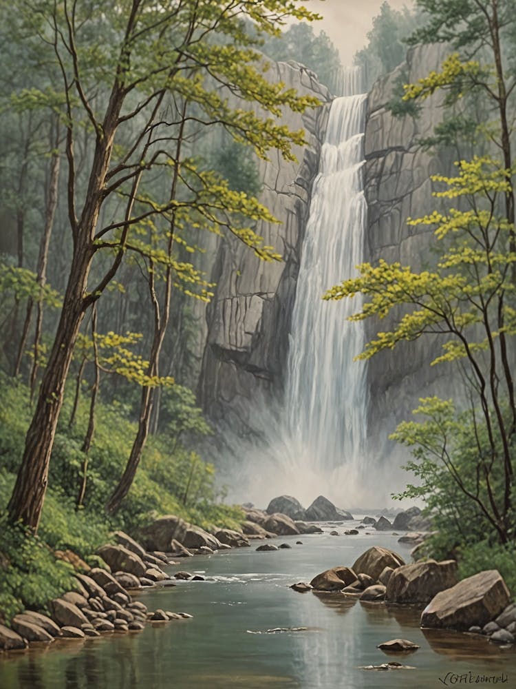 Waterfall In The Woods