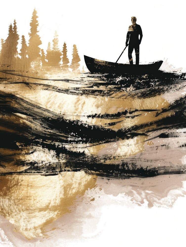 Man In A Canoe 1