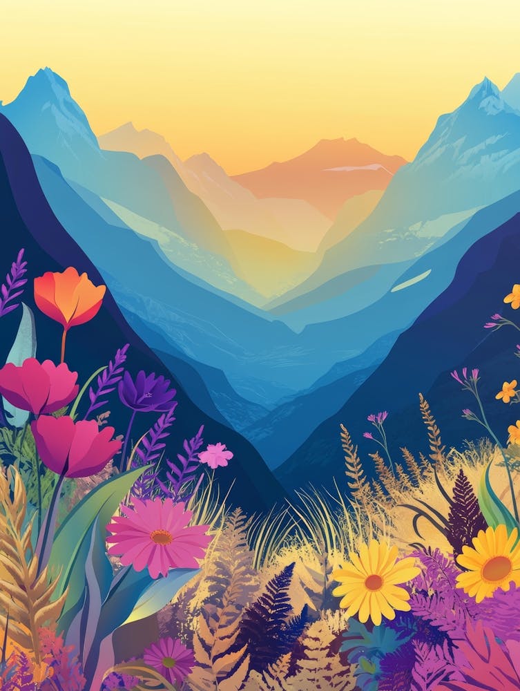 Flowers In The Mountains