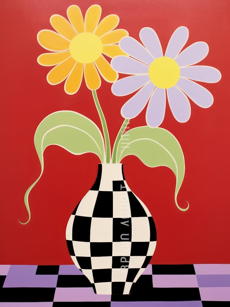 Wild Flowers Dark Tones In Vase 3