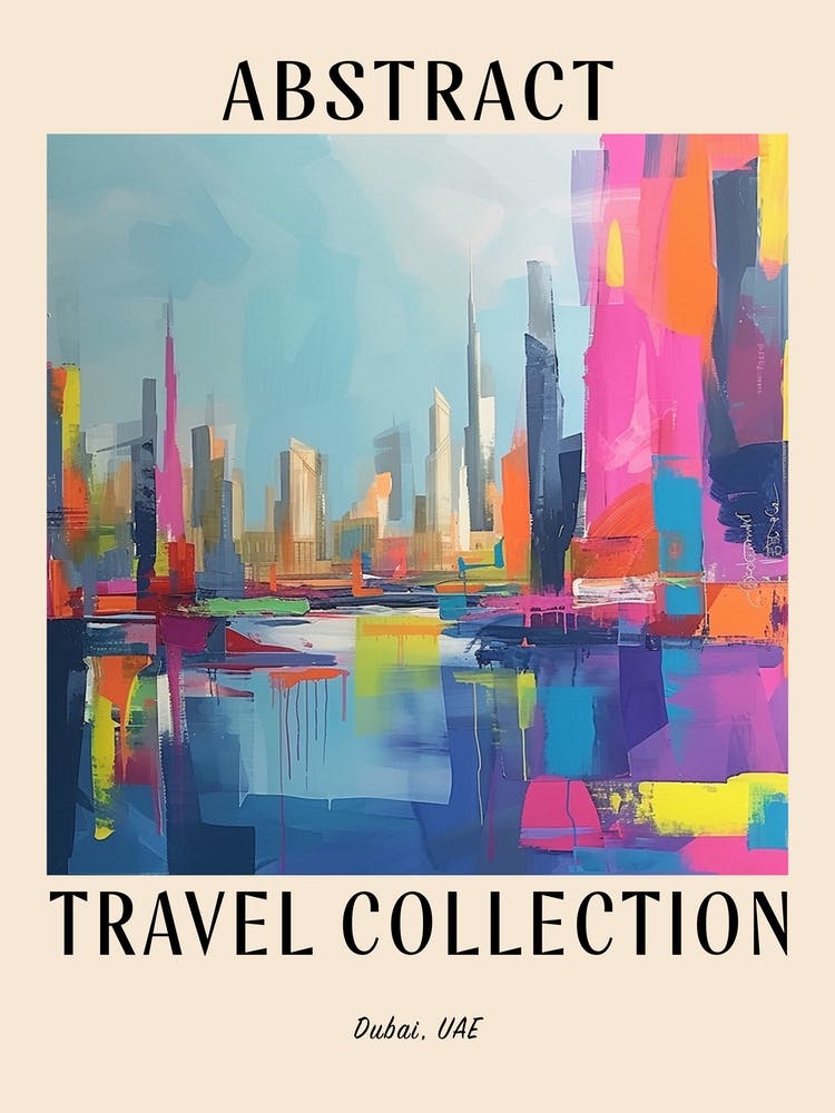 Abstrakt Reise-Kollektion Poster Dubai Uae 6