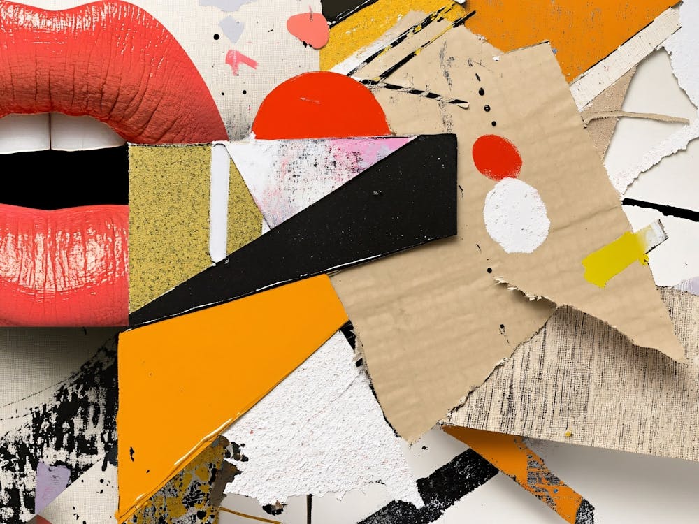 Woman's Lips Collage