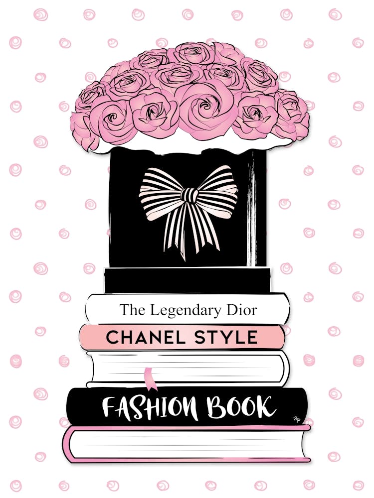 Pink Roses and fashion Books