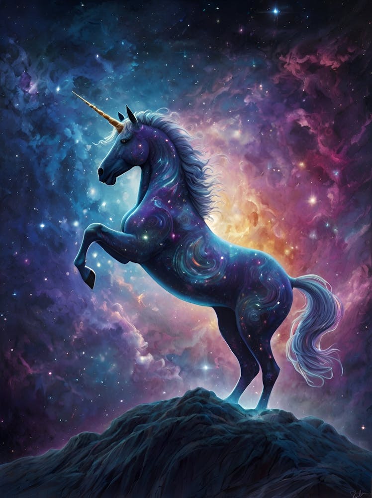 Unicorn In Space