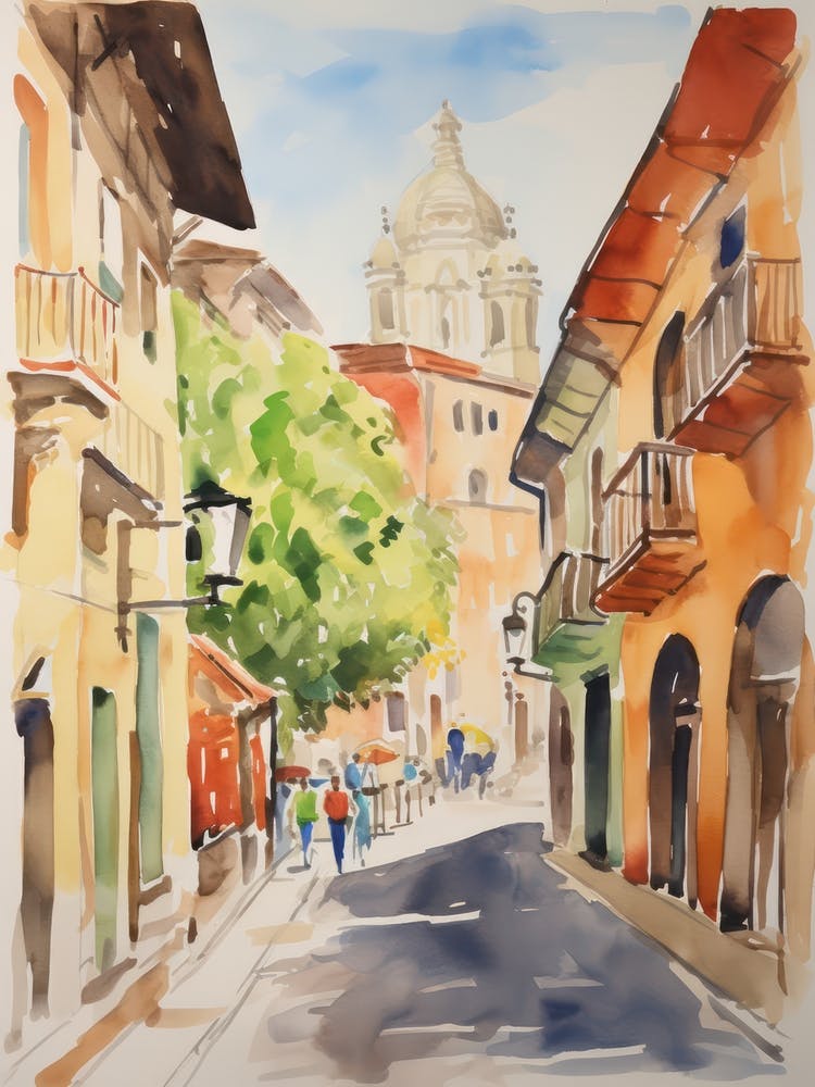 Padua, Italy Watercolour Streets 1