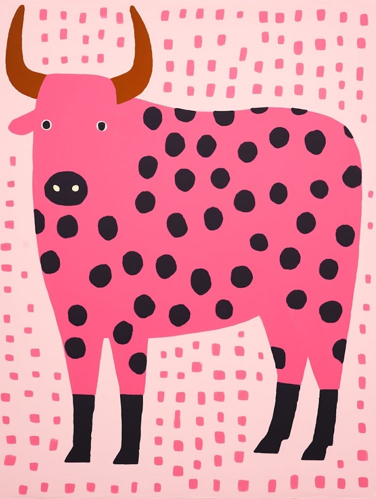 Pink Polka Dot Bison 2