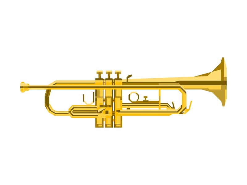 Gold Trumpet Illustration