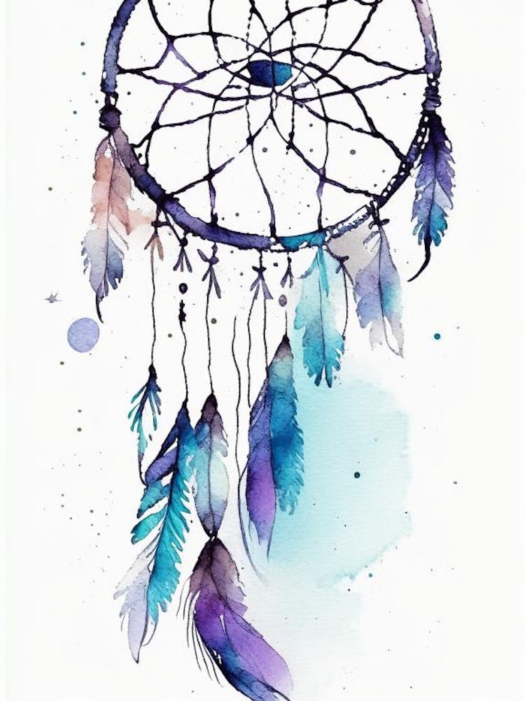 Dreamcatcher Symbol 2 Minimal Watercolour