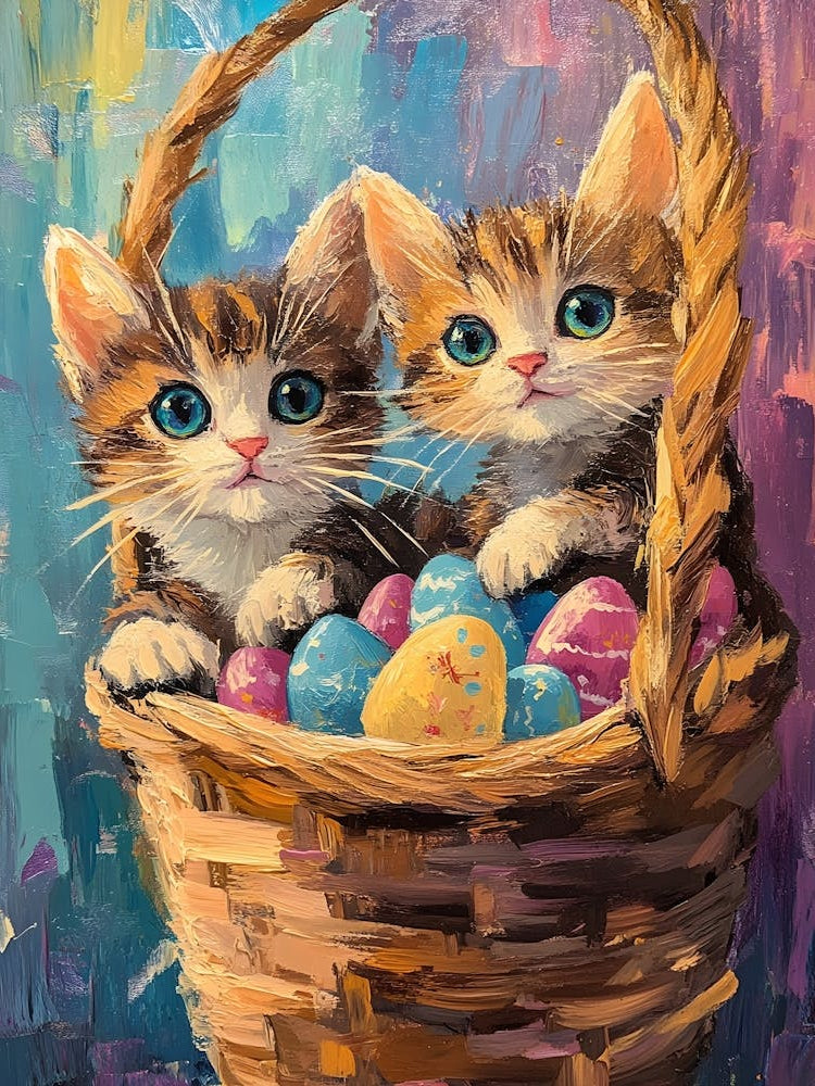 Cats In Easter Basket 2