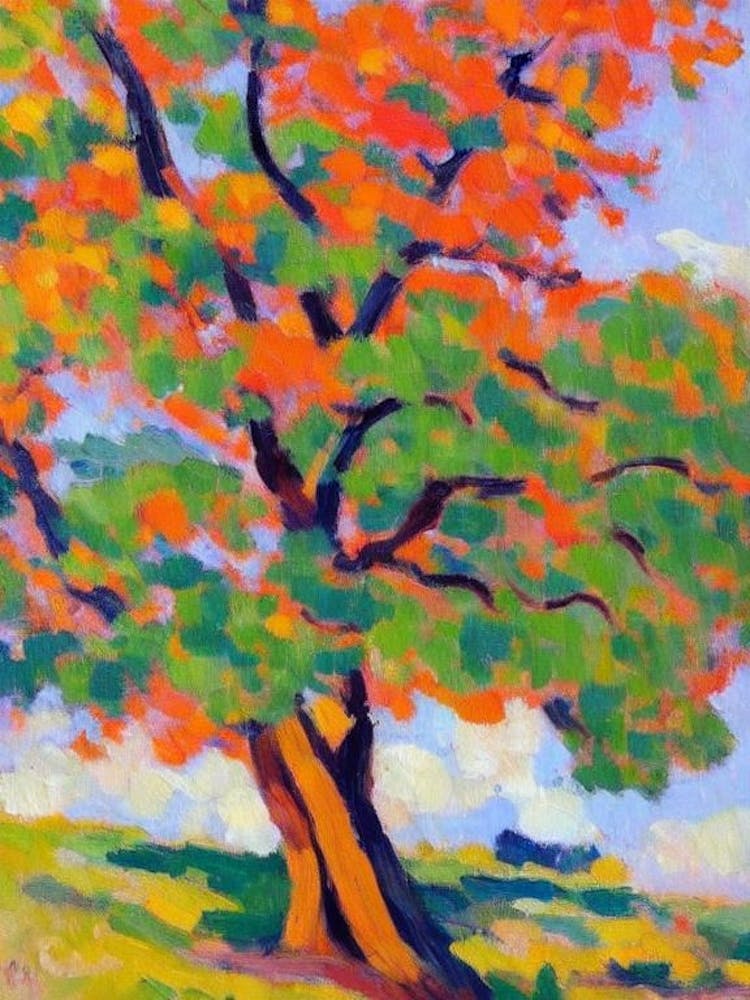Quercus Velutina 1 tree Abstract Block Colour