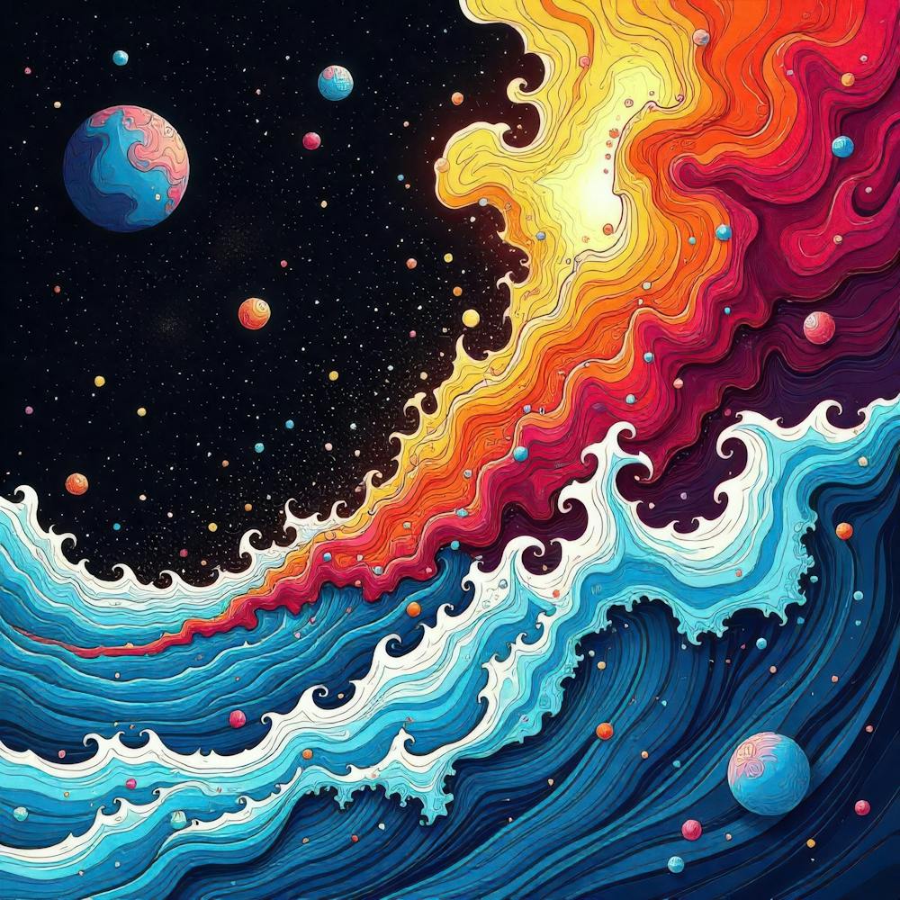 Ocean Waves And Planets