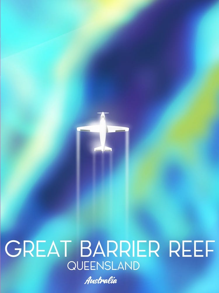 Great Barrier Reef Queensland Travel map