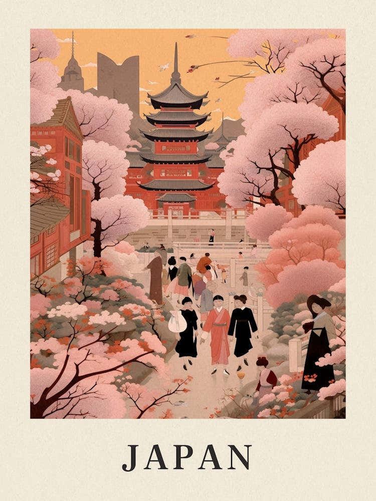 Vintage Travel Poster Japan